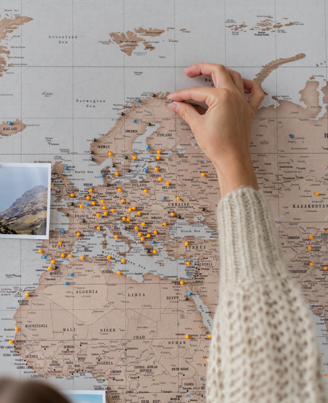 places-i-ve-been-map-push-pin-world-map-wall-art-etsy