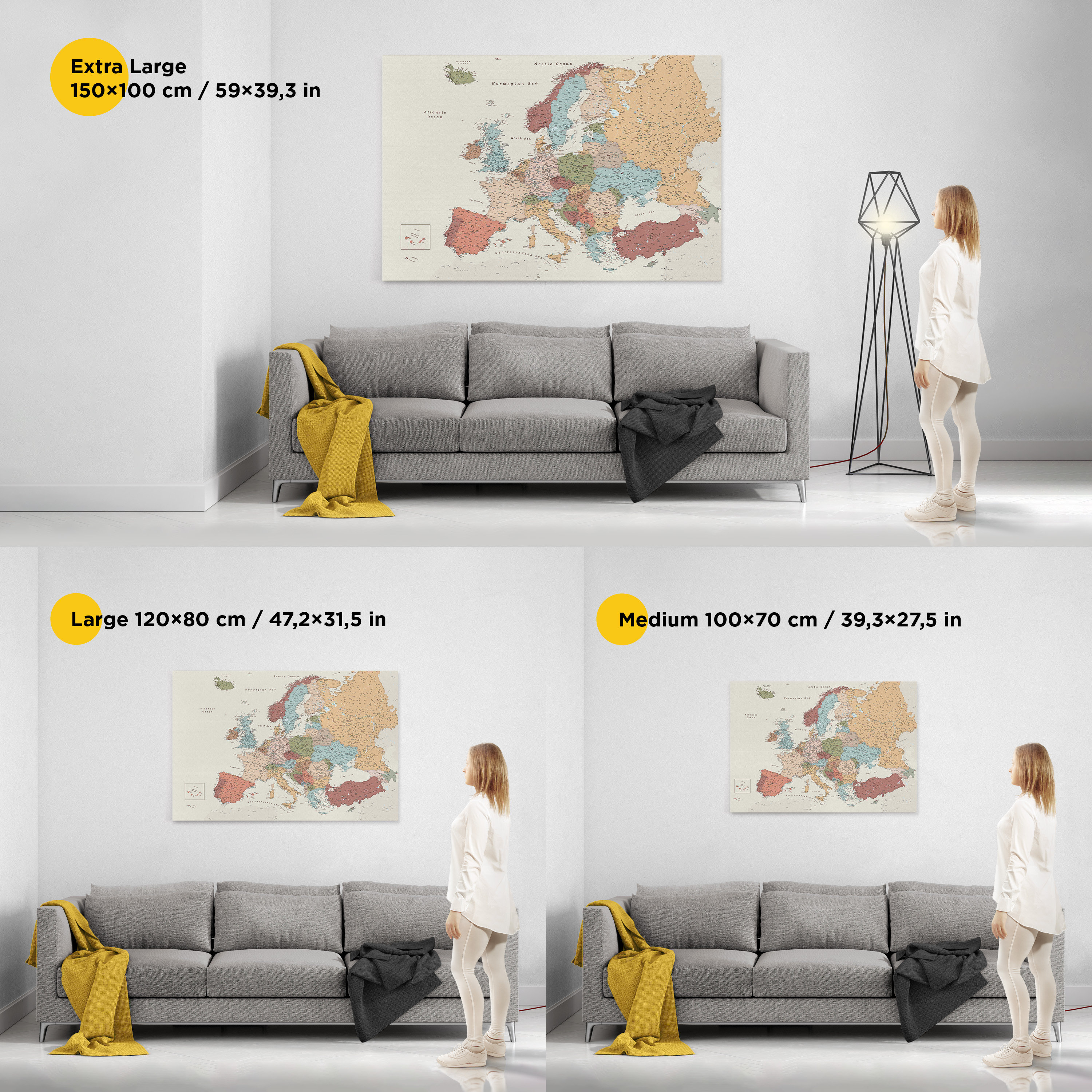Europe Continent Map With Countries and Capitals - Europe Travel Map ...