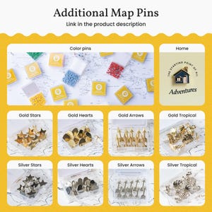 Push Pin World Map Detailed - Travel Pin Board - Places I've Been Map - Detailed World Wall Map with Pins to Mark Travels - Cork Board Map imagen 14