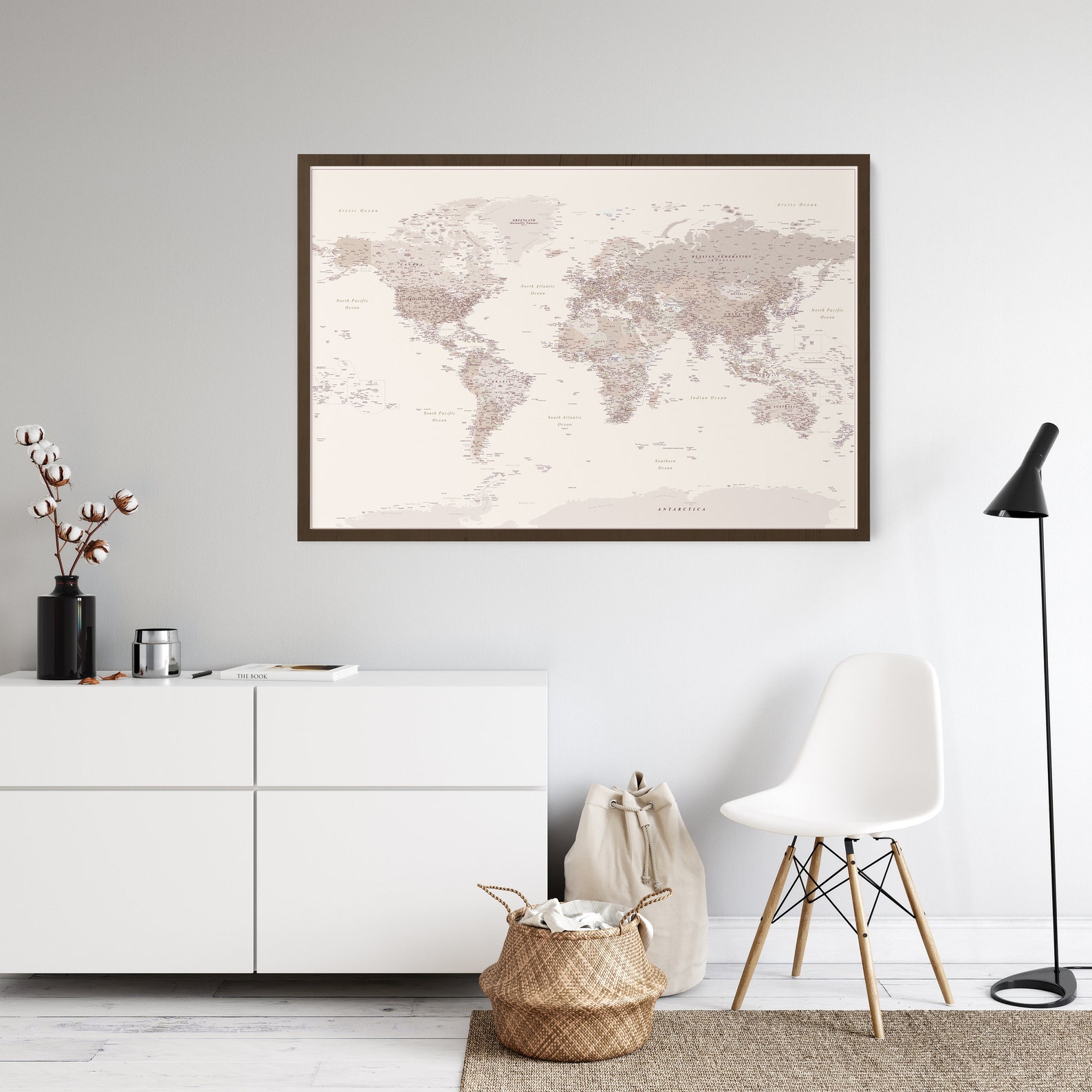 Detailed Accurate World Map Poster Personalized Travel Map | Etsy