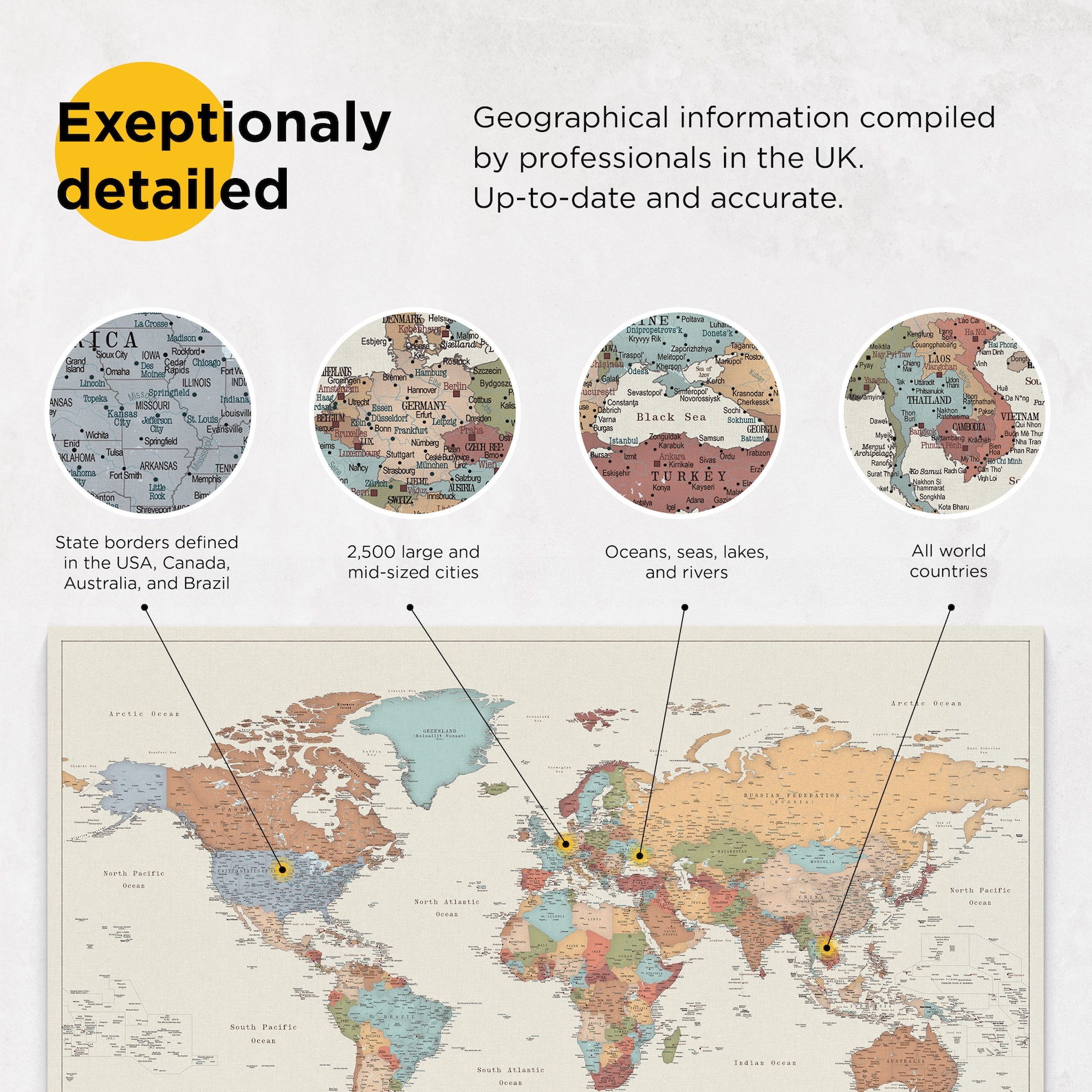 BUNDLE: 2x Places You've Been World Map to Mark Travels - Etsy UK