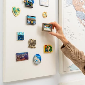 Magnettafel oder Pinnwand für die Wand, Magnet Sammeltafel für Reisemagnete, Souvenir Display Pinnwand, Ästhetik Leinwand Magnettafel