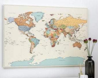 Asia Map - Political - Peel & Stick Removable Wall Decal