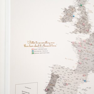 Grey Push Pin Europe Map - Large Europe Wall Art Canvas - Large Travel ...