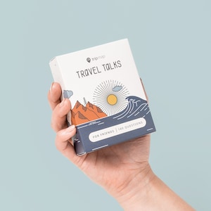 Regalo di viaggio per gli amici, carte per iniziare una conversazione, 140 domande, regalo per chi ama viaggiare, ottimo per camperisti e viaggiatori in camper