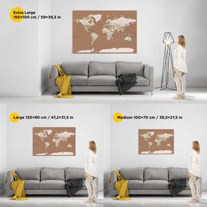 Personalized Couples World Map Poster Map and Pins for - Etsy