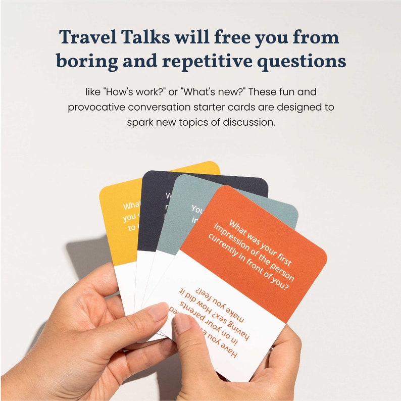 Conversation Starter Cards for Friends, Interesting Topics to Talk About for Adults, Fun Deep Conversation Game to Play, 140 Convo Questions image 3