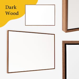 May include: Several rectangular blank canvases with dark wood frames are displayed against a white background. The text "Dark Wood" is in the upper left corner. The frames are a rich brown color.