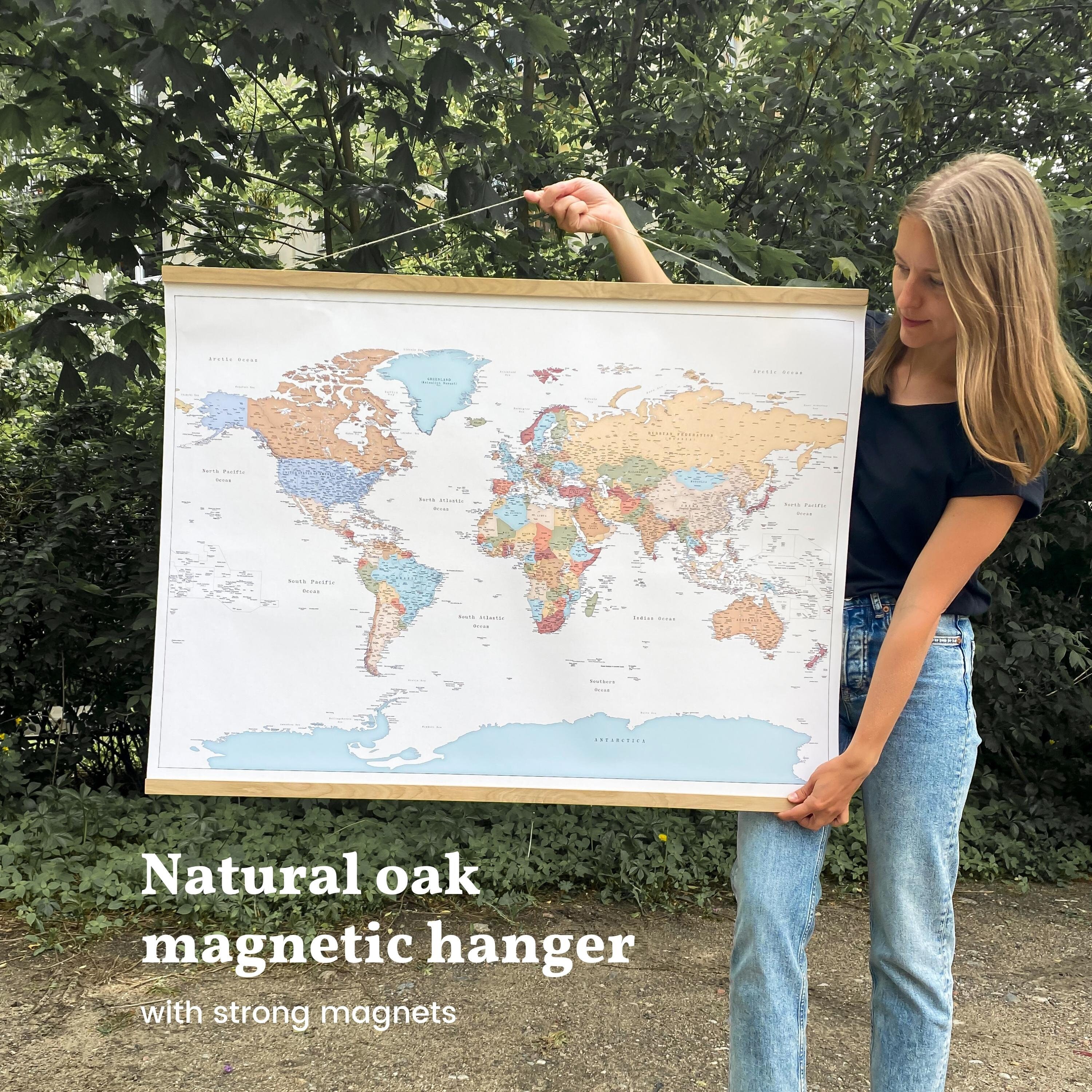 Accurate World Map Poster Large Wall Travel Map Print - Etsy Australia