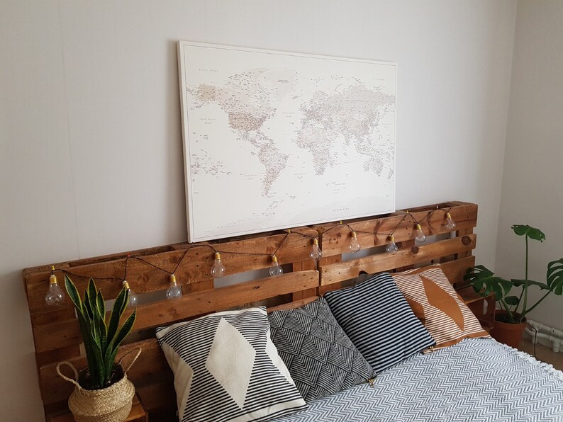 Detailed Accurate World Map Poster Personalized Travel Map | Etsy