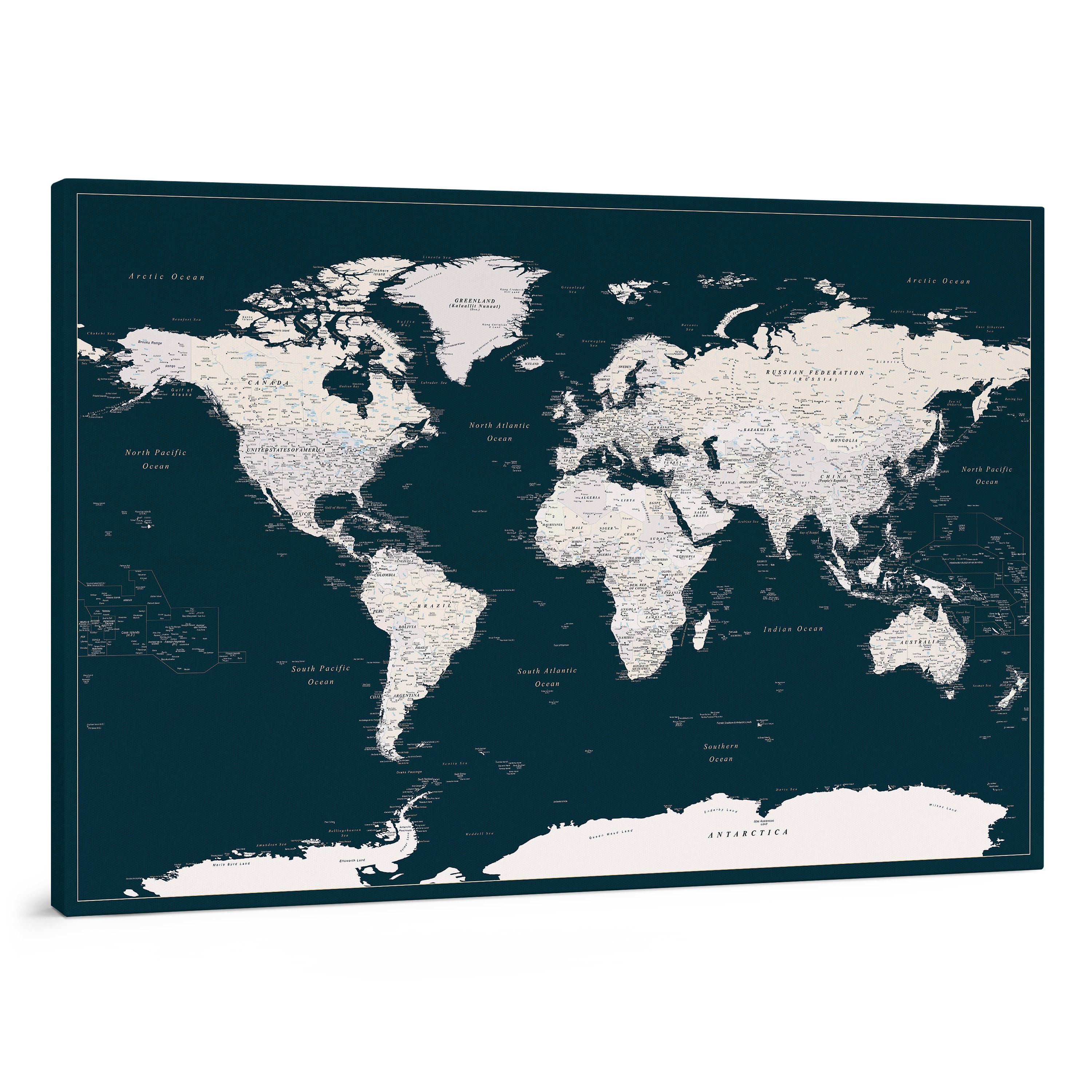Greem Map Pin Dark Green World Map Pin Board With Push Pins - Personalized Push Pin ...