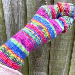 Mitten Knitting Pattern Opal Fingerless Mitts Digital Download and Print How To Knit Mittens Help Available  4ply Yarn