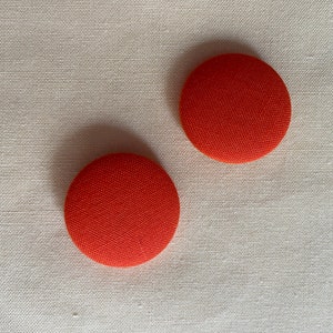 Cotton Fabric Buttons-Orange