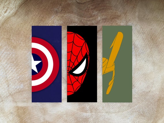 Marvel Bookmark | Etsy