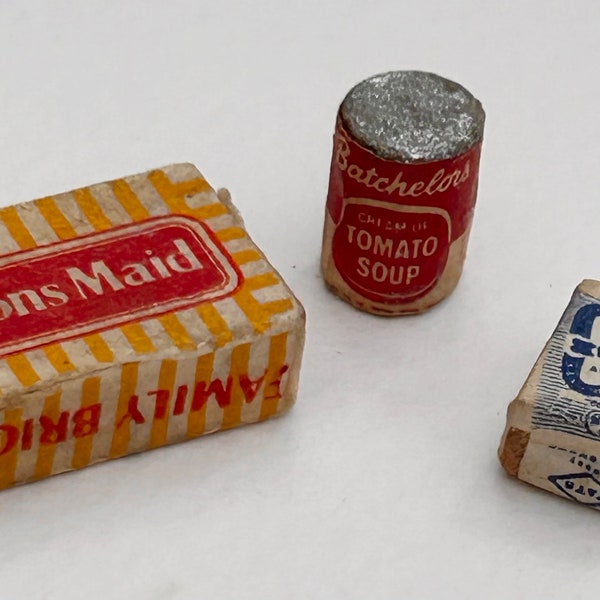 Vintage Dolls House Food 1950’s DOL TOI Rare Groceries 1/16th