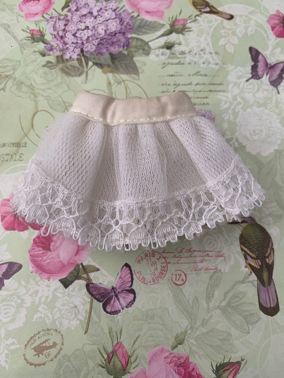 Sindy Ballerina 1984 white tutu skirt ballet net lace fit 12" fashion doll 1:6 