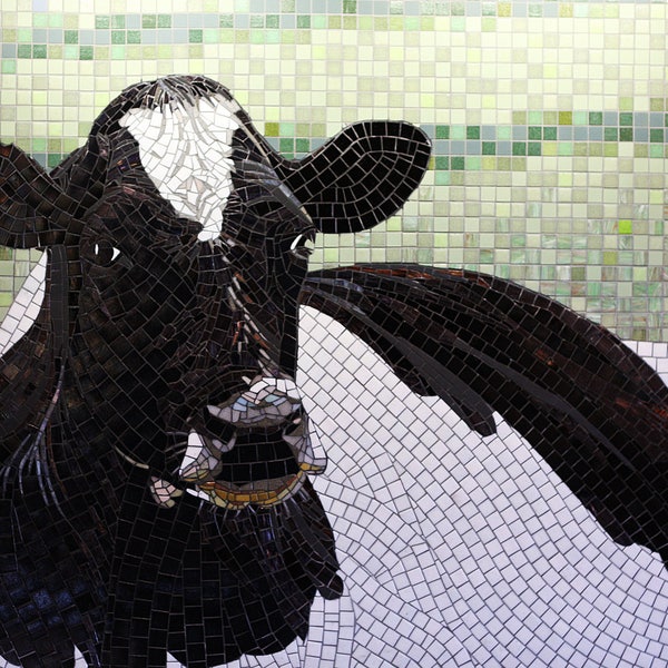 Doris the Cow Mosaic Greetings Card