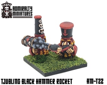 Tjubling Black Hammer Rocket 15 mm Fantasy Wargaming Admiralty Miniatures Esculpido por Tjub Chaos Abyssal Infernal Dwarfs Dwarves Bazooka