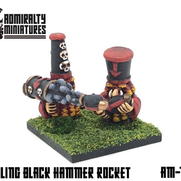 Tjubling Black Hammer Rocket 15mm Fantasy Wargaming Admiralty Miniatures Sculpté par Tjub Chaos Abyssal Infernal Dwarfs Dwarves Bazooka