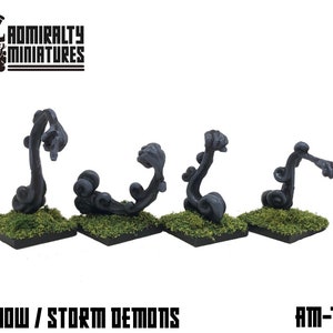 4 Shadow/Storm Demons 15mm Fantasy Wargaming Admiralty Miniatures Sculpted by Tobias Torstensson Elementals Water Air Hobgoblin Shaman Tjub