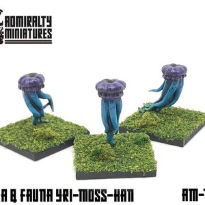3 Yri-Moss-Han 15mm Fantasy Wargaming Admiralty Miniatures Sculpted by Tjub Floaters Aliens Sci-Fi Jellyfish Critter Enslavers Wildlife F&F