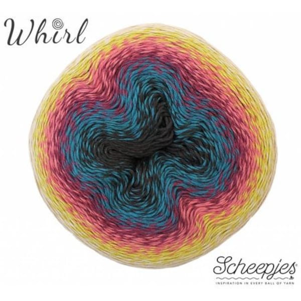 Scheepjes Whirl - Passion Fruit Melt - 779 - Gradient yarn blue, pink, yellow for crocheting and knitting
