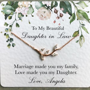 Regalo per la nuora dalla suocera, regalo per la futura nuora, regalo per il giorno delle nozze, collana per la nuora, regalo per la festa nuziale