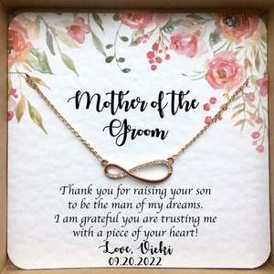 Regalo de la novia para la madre del novio, regalo para la suegra el día de la boda, joyas para la futura suegra, collar para la madre del novio