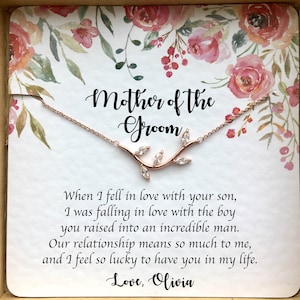 Regalo de boda para suegra, regalo de la novia para la madre del novio, collar para la futura suegra, joyería personalizada para el día de la boda de mamá