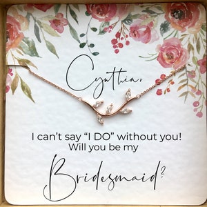Ik kan niet zeggen dat ik het doe zonder jou ketting met voorstelkaart, bruidsmeisje voorstel cadeau, bruidsmeisje vraag ketting in elegante geschenkdoos