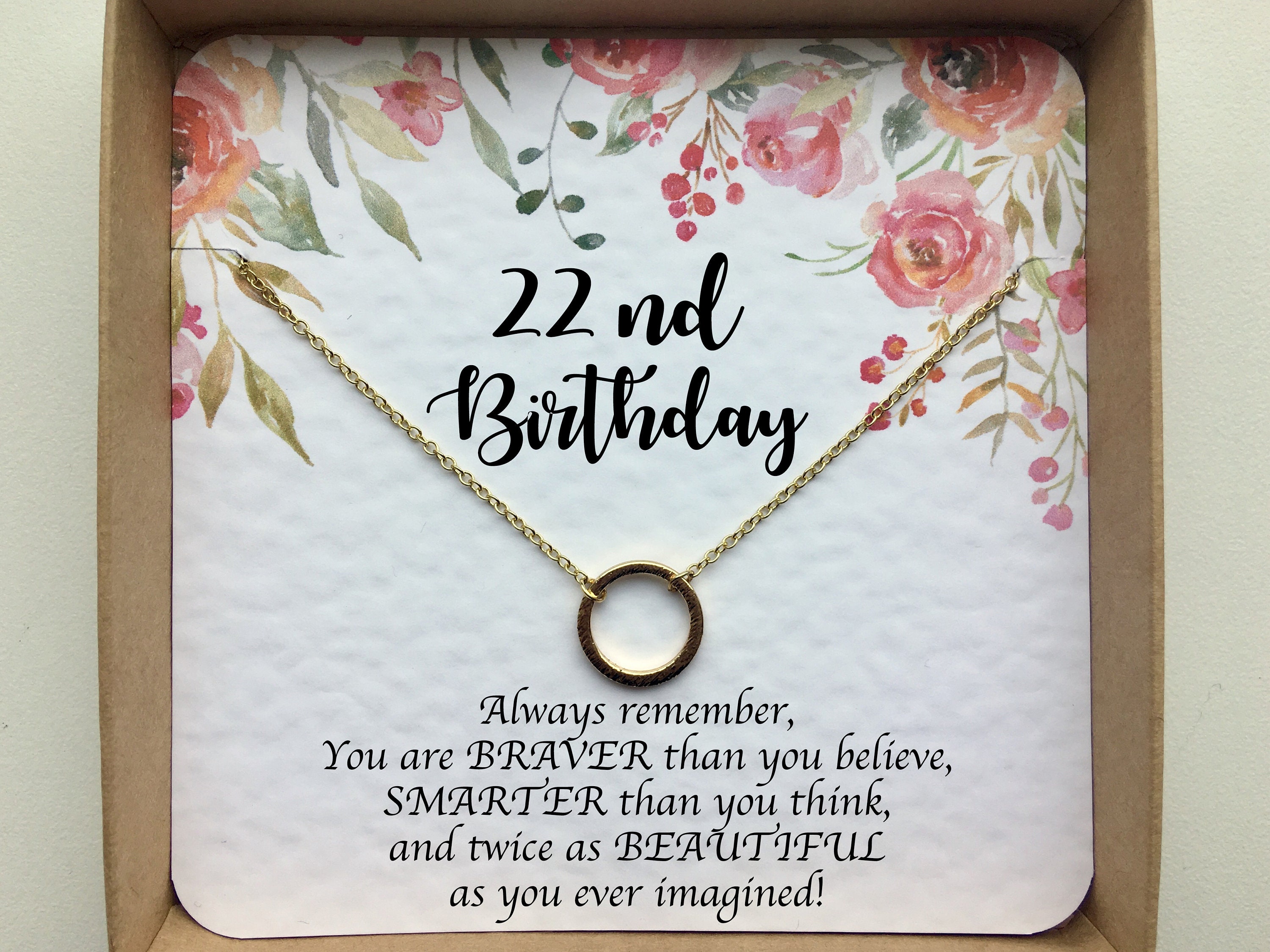 Birthday gift friend girlfriend necklace gold