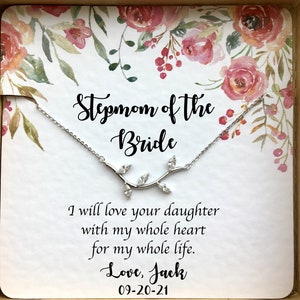 Stiefmoeder cadeau van bruid en bruidegom, Stiefmoeder huwelijkscadeau, Stiefmoeder ketting, Stiefmoeder cadeau, Repetitiediner Stiefmoeder cadeau