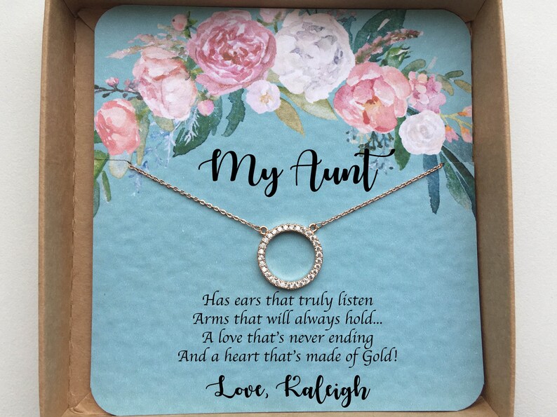 Aunt Gift From Niece Aunt Necklace Aunt Birthday Present Etsy