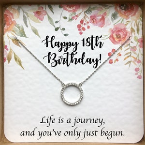 18.Geburtstagsgeschenk für Mädchen, 18.Geburtstagsgeschenk für Tochter, 18.Geburtstagskette für Sie, 18 Jahre altes Schmuckgeschenk