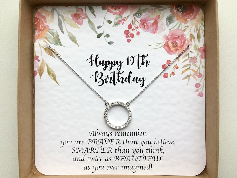 19th birthday gift for girls 19th Birthday Necklace 19th