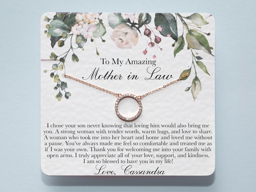 Mother in Law Christmas Gifts, to My Boyfriends Mom Necklace