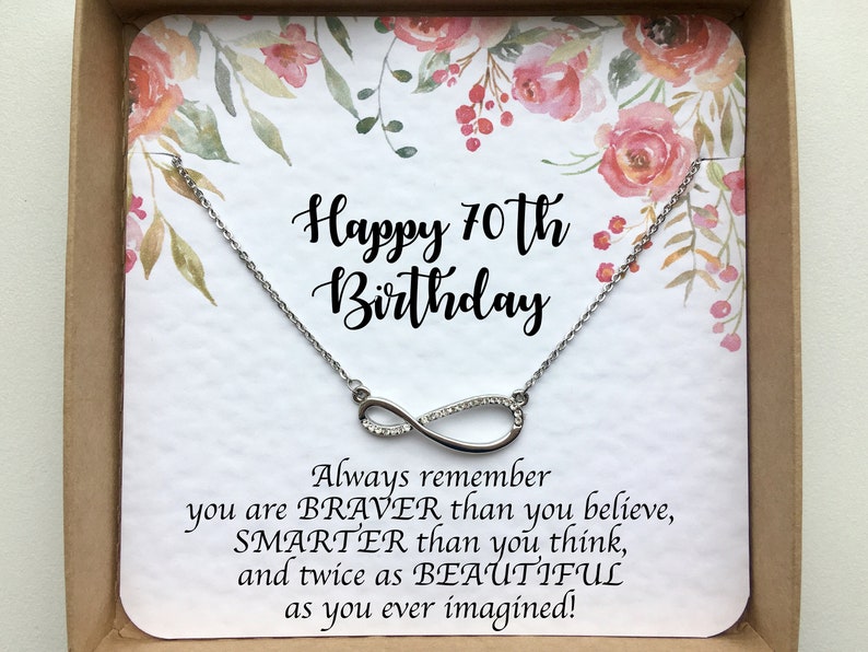 Dainty 70th BIRTHDAY GIFT Woman 70th Birthday Gift For Mom