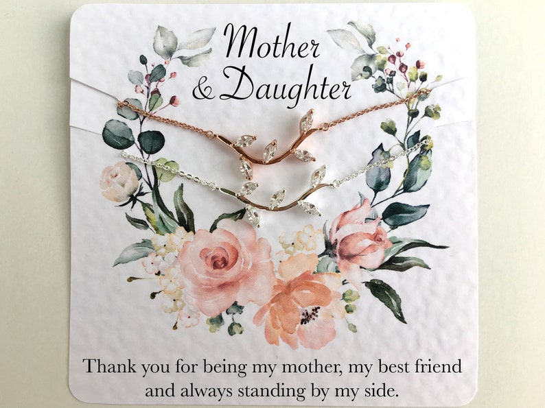 Mother Daughter Gift Mother Daughter Necklace Set Mom Etsy