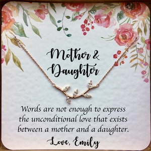 Regalo di Natale per la mamma dalla figlia, regalo personalizzato per la mamma, collana madre figlia, regalo madre figlia, regalo di compleanno mamma, gioielli mamma