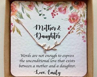 Mom Christmas Gift from Daughter, Personalized Gift For Mom, Mother Daughter Necklace, Mother Daughter Gift, Mom Birthday Gift, Mom Jewelry