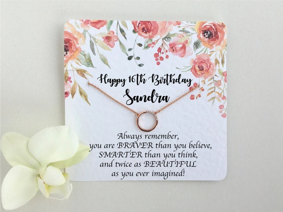 Sweet 16 Gift 16th Birthday Gift Girl Necklace Sweet 16 Necklace