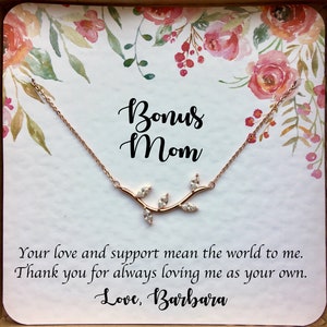 Bonus moedercadeau | Tweede moeder sieraden Moederdagcadeau | Stap moeder ketting | Cadeau voor verlovingsfeest | Stiefmoeder ketting | Tweede moedercadeau