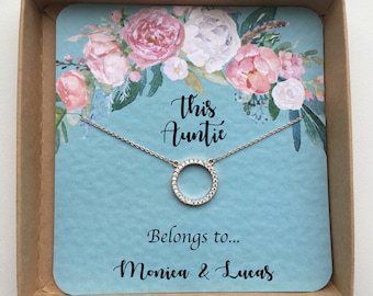 This Auntie Belongs To… New Aunt Gift, Auntie Birthday Present, Aunt Gift From Niece from Nephew, Aunt Necklace from Baby Christmas Jewelry