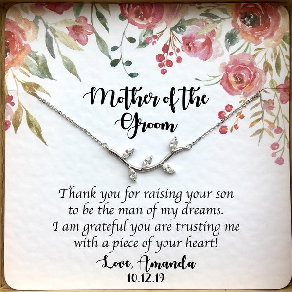 MOTHER Of The GROOM Gift from Bride, Mother-In-Law Gift, Future Mother in Law Necklace Wedding Day Jewelry Gifts, Mother-of-the-Groom gift