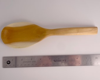 White Mulberry hand carved serving spoon