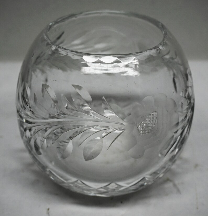 CUT CRYSTAL VOTIVE/Candle Holder 5x5 Flower and Etsy