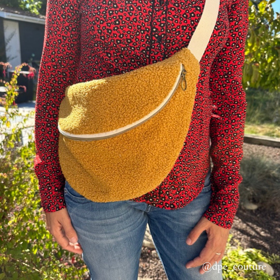 Sac banane Teddy bouclette TOFFEE