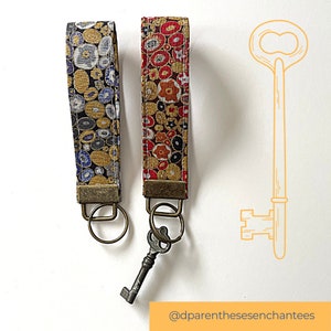 Fabric bracelet keychain - keychain or strap for women&#39;s and children&#39;s handbags