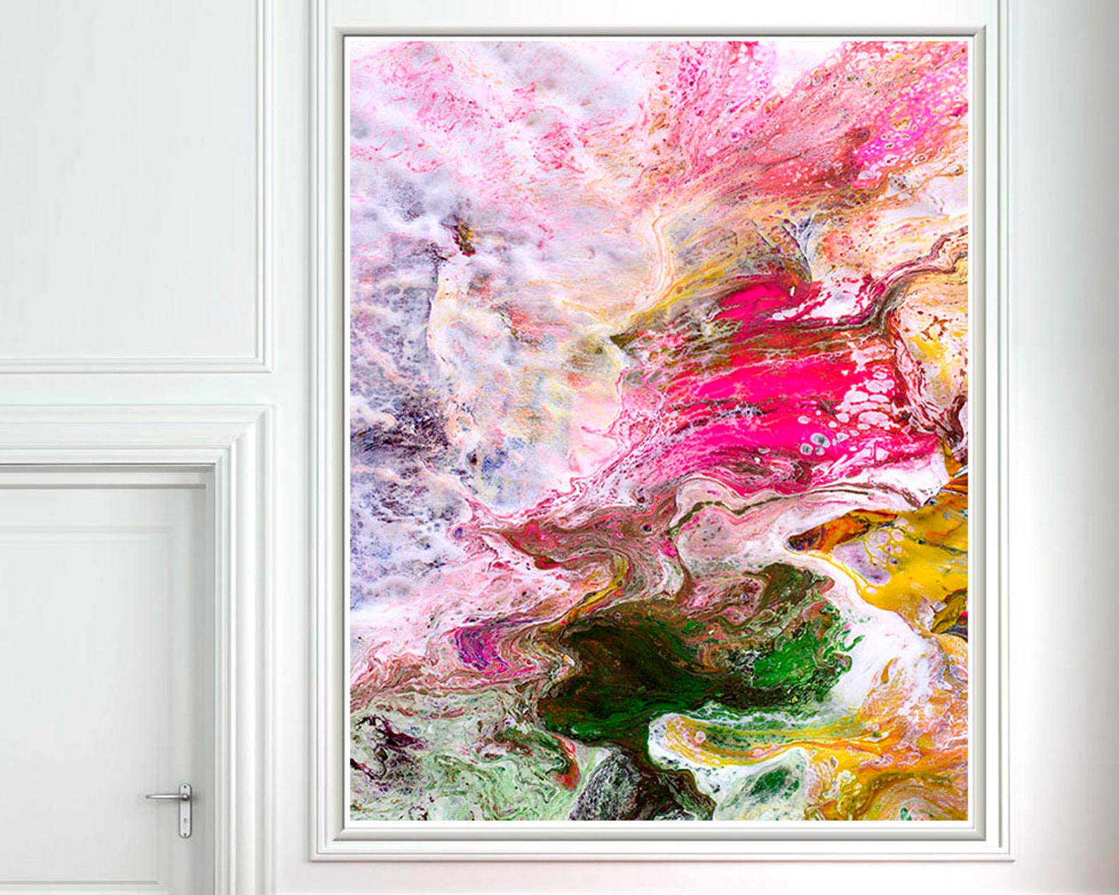 Colorful Painting Large Canvas Art Abstract Bright Print Etsy