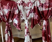 PEONY Bridesmaid Robes Set Bridesmaid Gift Bridesmaid Proposal Floral Robes Bridal Party Robes Wedding Robes Set of 6 7 8 9 10